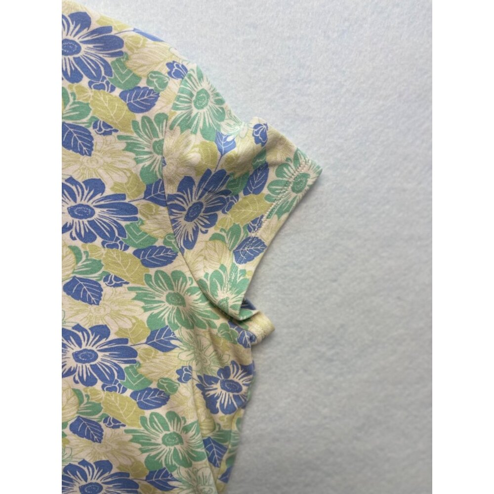 Croft & Barrow Sleeveless Floral Print Top Blouse Polo Style Women's Large - Picture 3 of 9